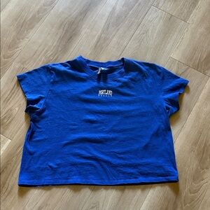 H&M Blue Crop Top with Portland Print